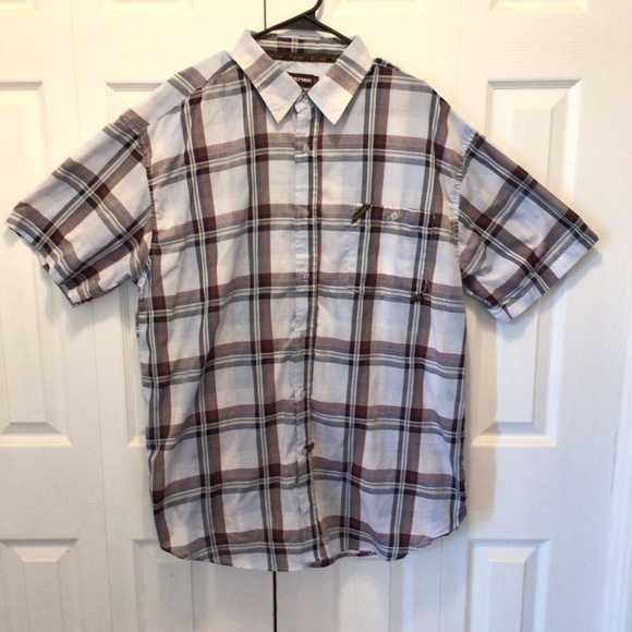 Dolphino Collection Mens Short Sleeve Blue Plaid Button Up Shirt Size XXL - Picture 1 of 9